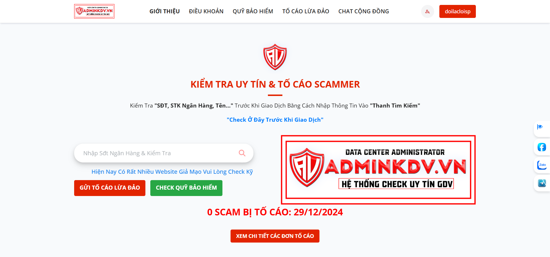 Checkscam V7.1 By CMSTDEV Không Keylog Chống All Bug Ở Thời Điểm Hiện Tại